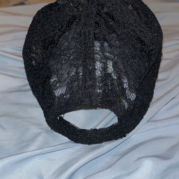 BLACK LACE BASEBALL HAT SMOKY MTNS in crystal lettering - Picture 4 of 5